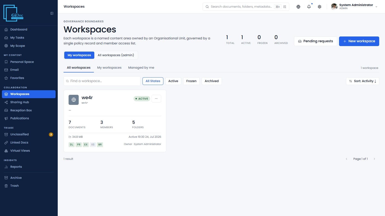 Every team gets a governed room: members, policies, models, audit.